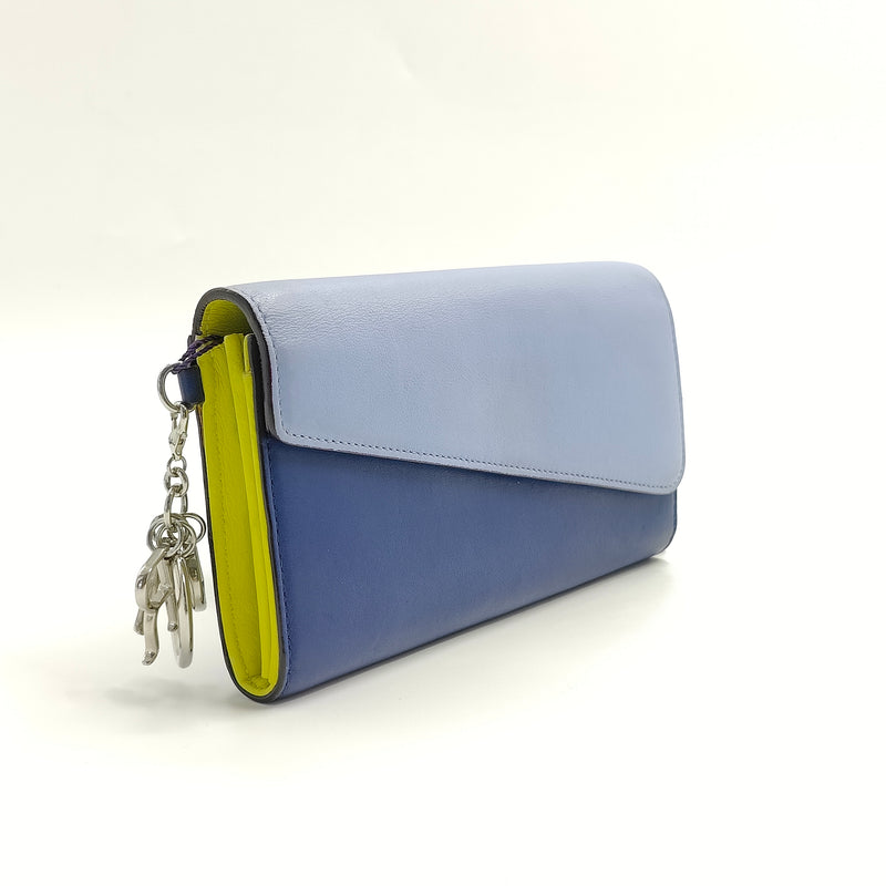 Diorissimo Rencontre Bicolor Chain Wallet Leather