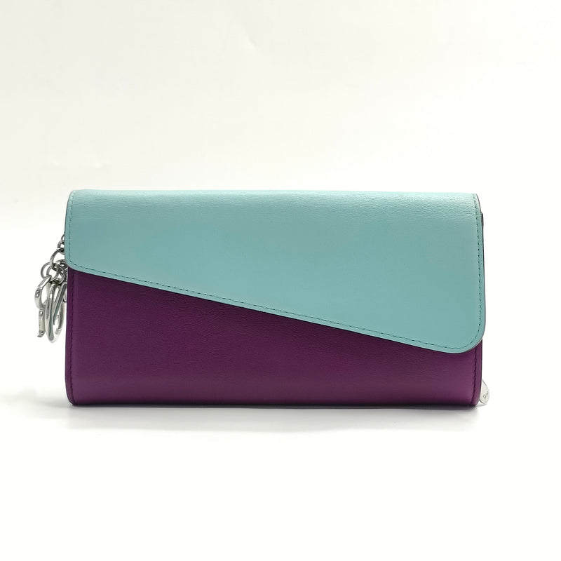 Diorissimo Rencontre Bicolor Chain Wallet Leather