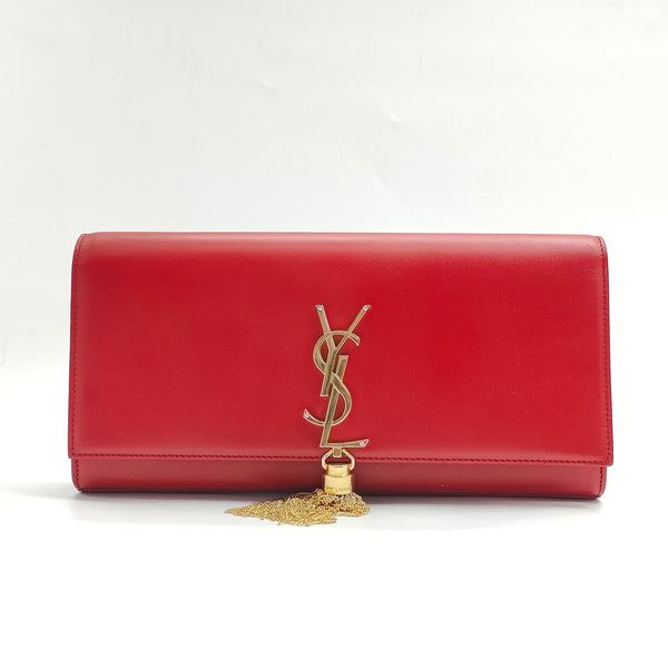 Classic Monogram Tassel Clutch Leather Long