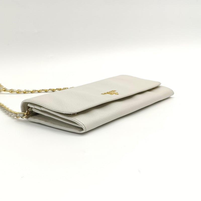 Wallet on Chain Saffiano Leather