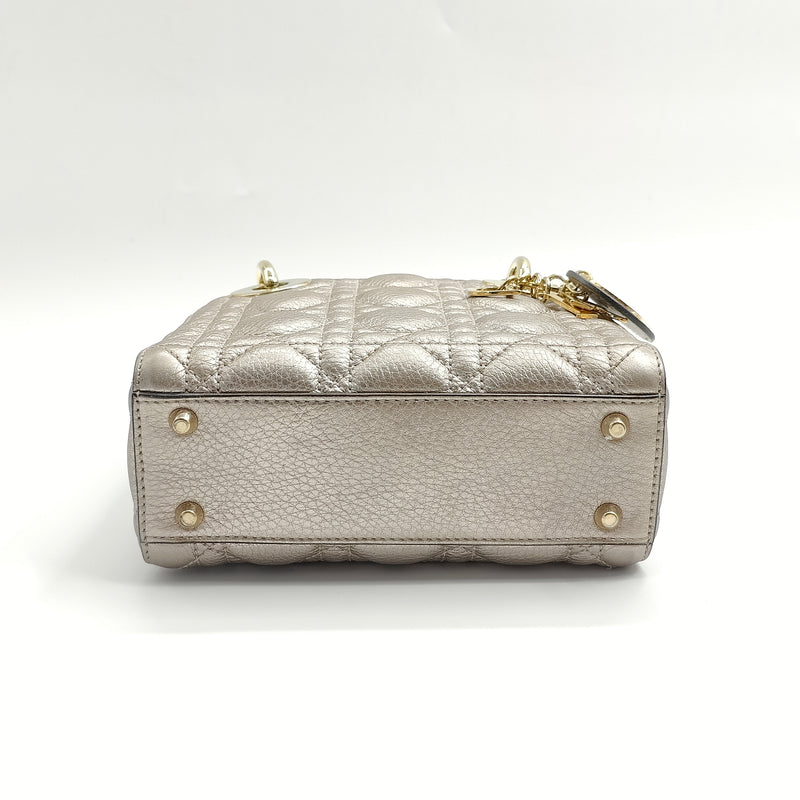 Mini Lady Dior Bag Opaline Pearlescent Cannage Lambskin