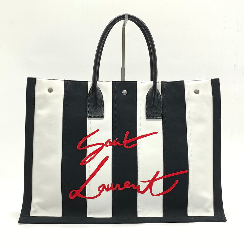 Noe Shopping Tote Striped Canvas Large