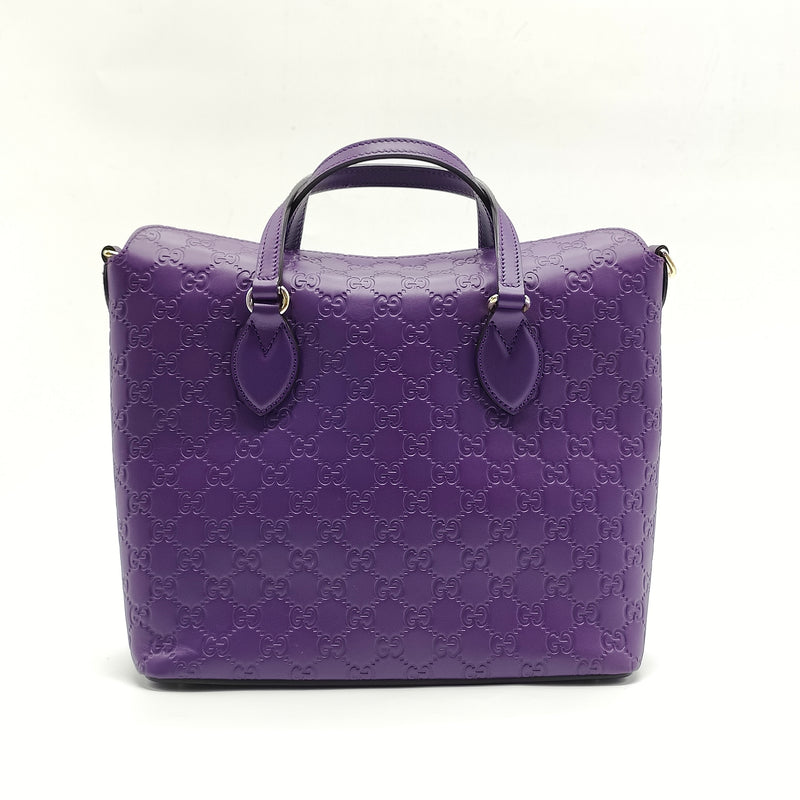 Signature Fold Over Tote Guccissima Leather Medium