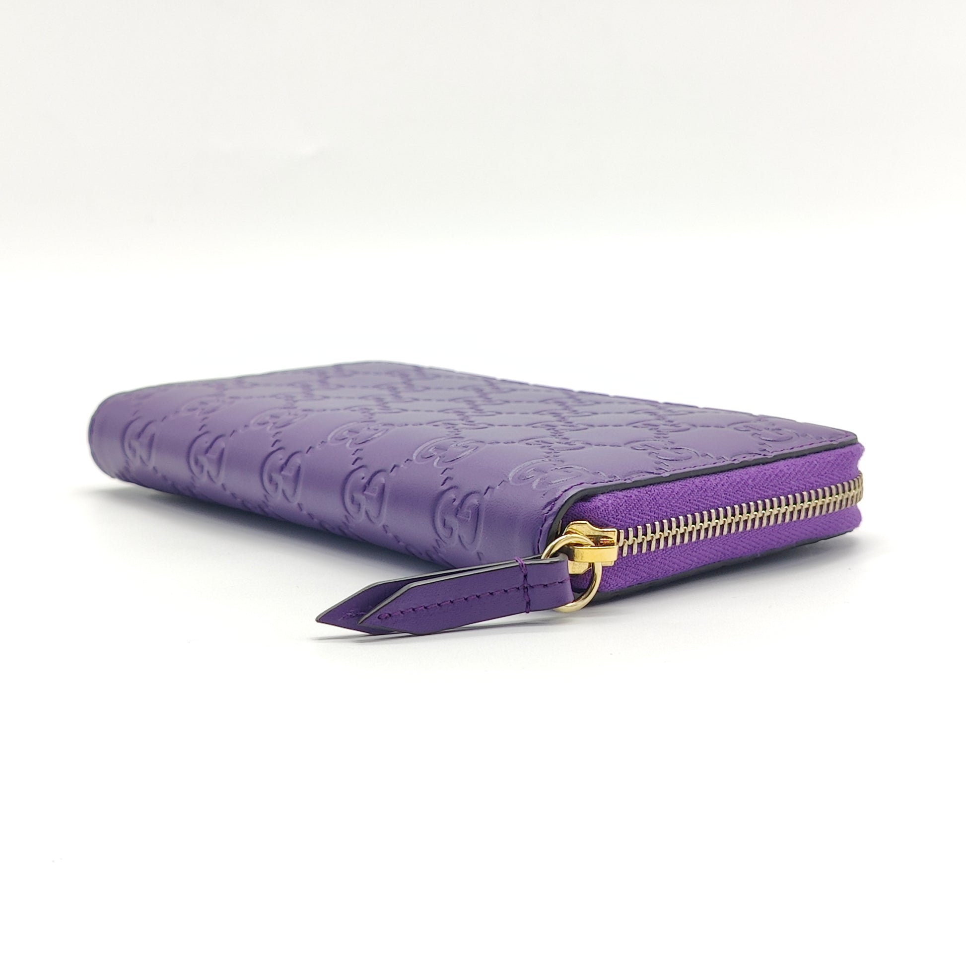 Signature Zip Around Wallet Guccissima Leather
