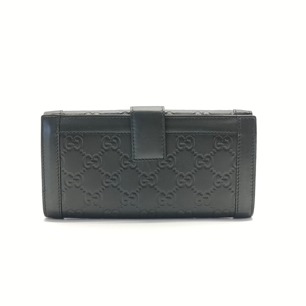 Black Guccissima Continental Wallet