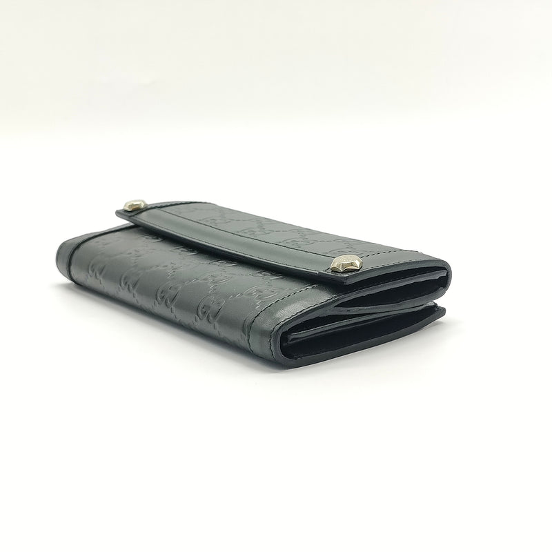 Black Guccissima Continental Wallet