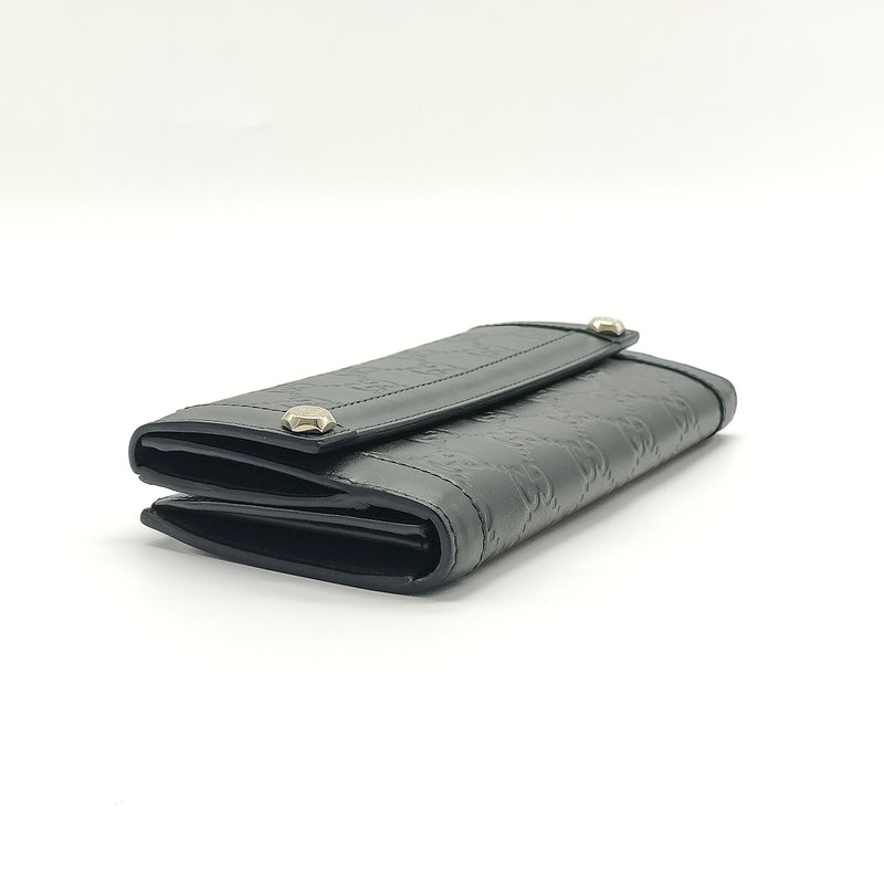 Black Guccissima Continental Wallet