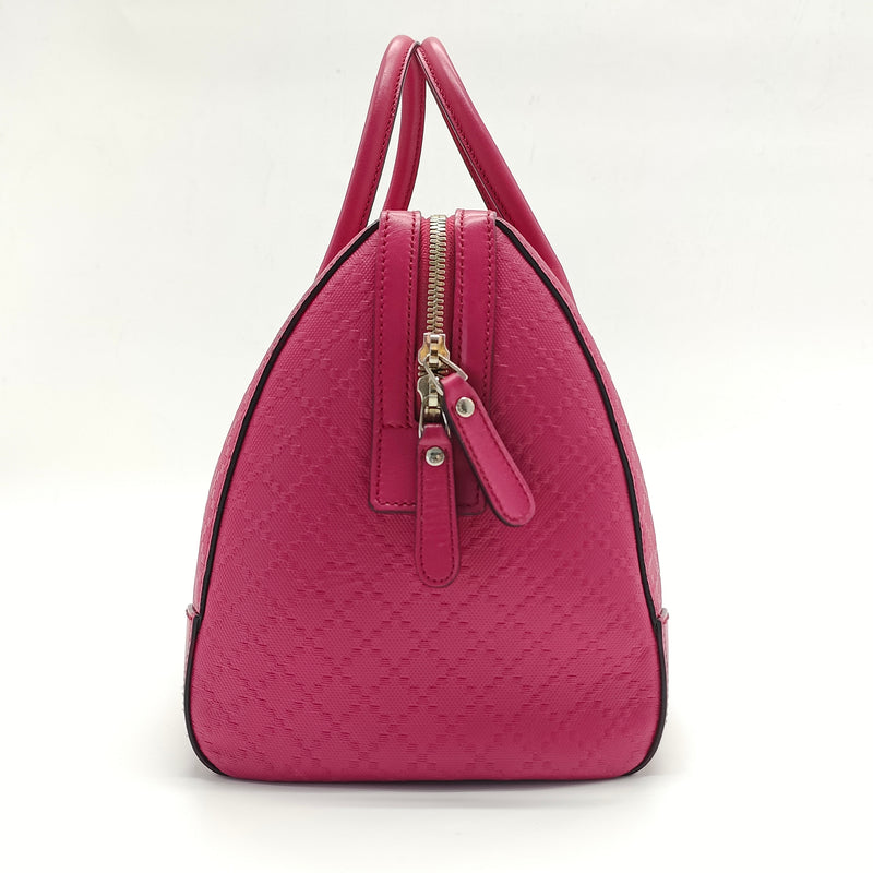 Bright Boston Bag Diamante Leather Medium