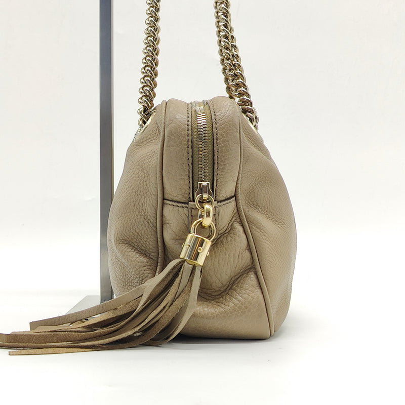 Soho Chain Zipped Shoulder Bag Leather Small