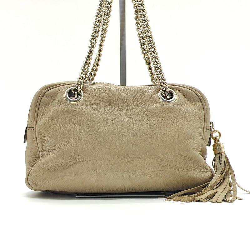 Soho Chain Zipped Shoulder Bag Leather Small