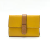 Yellow Leather Tri-Fold Wallet