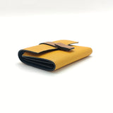 Yellow Leather Tri-Fold Wallet