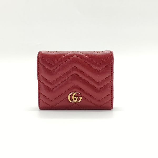 GG Marmont Card Case Wallet Matelasse Leather