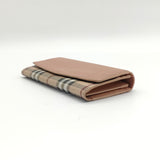 Porter Continental Wallet Leather and House Check Canvas Long