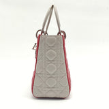 Lambskin Cannage Medium Tri-Color Lady Dior Fuchsia