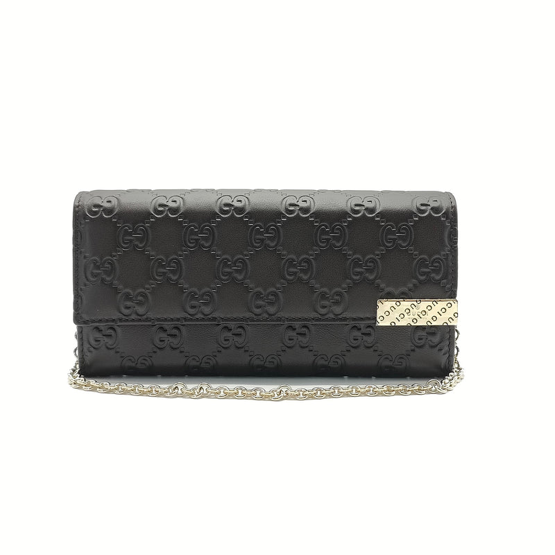 Continental Flap Wallet Guccissima Leather Long