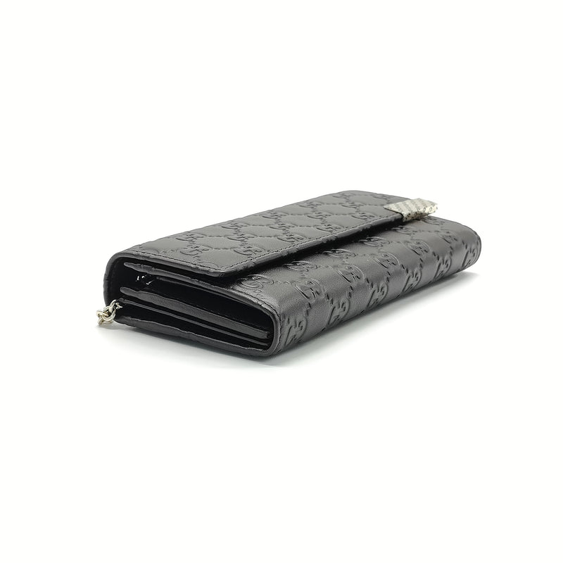 Continental Flap Wallet Guccissima Leather Long