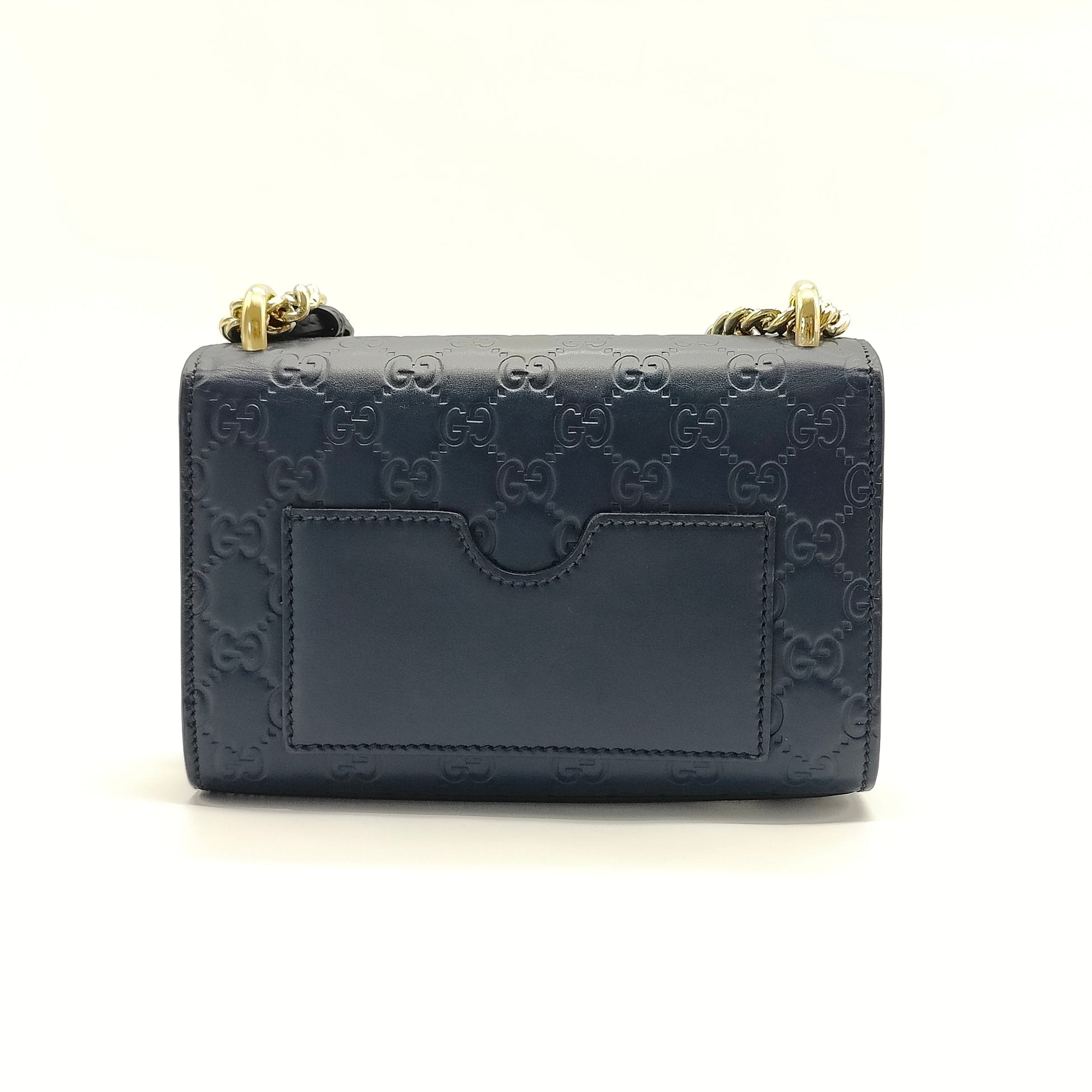 Guccissima Small Padlock Shoulder Bag Black