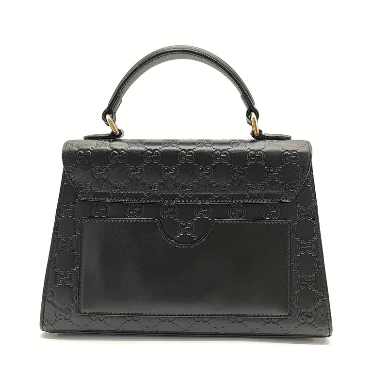 Padlock Top Handle Bag Guccissima Leather Small