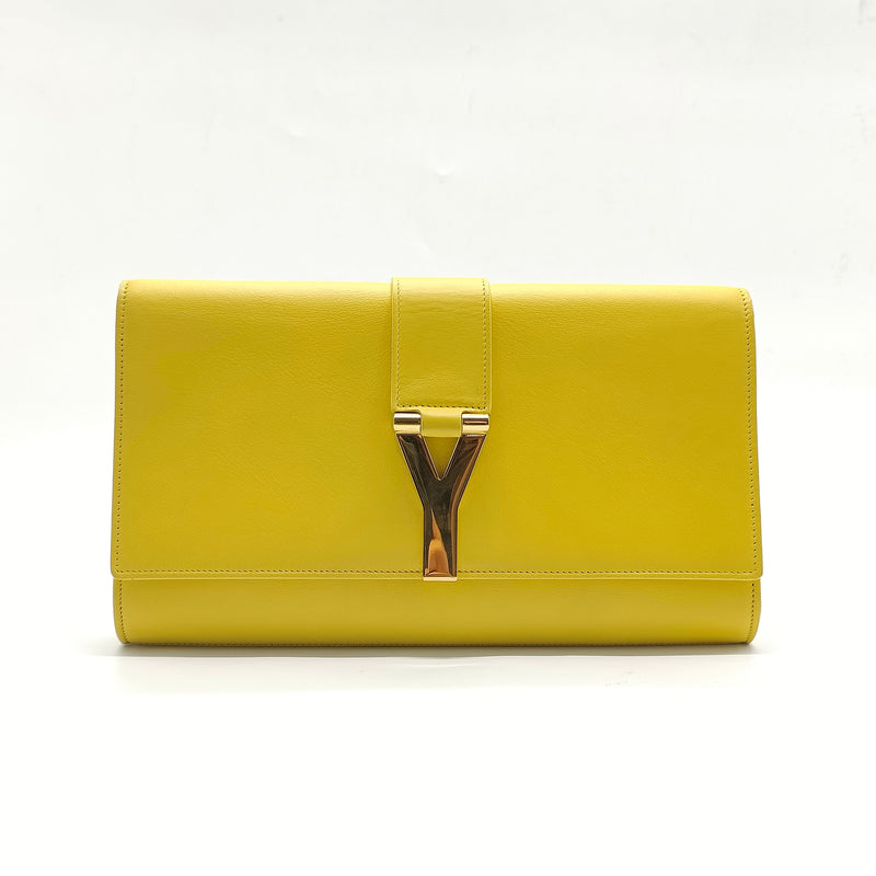 Calfskin Mini Y Ligne Crossbody Pochette Bag Yellow