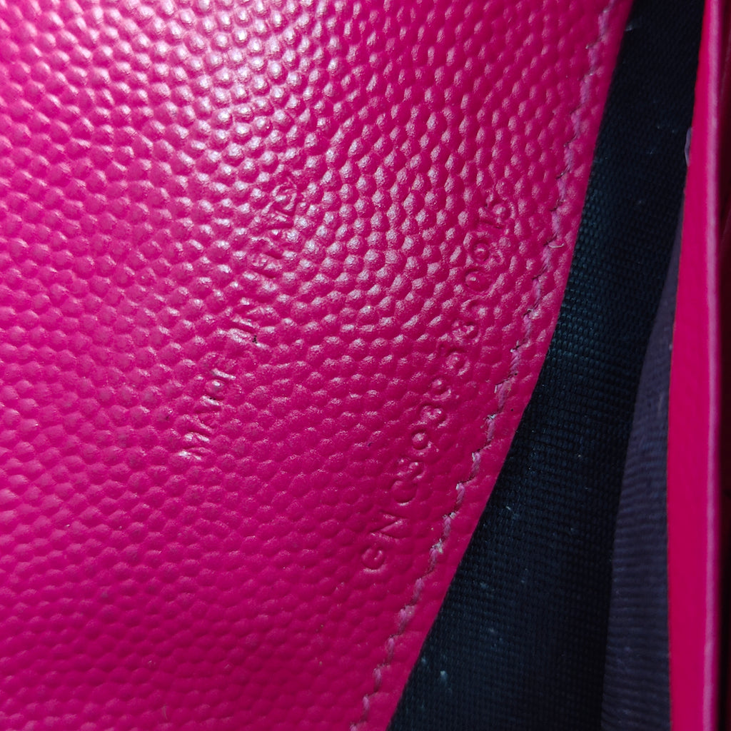 Classic Monogram Envelope Satchel Matelasse Chevron Leather