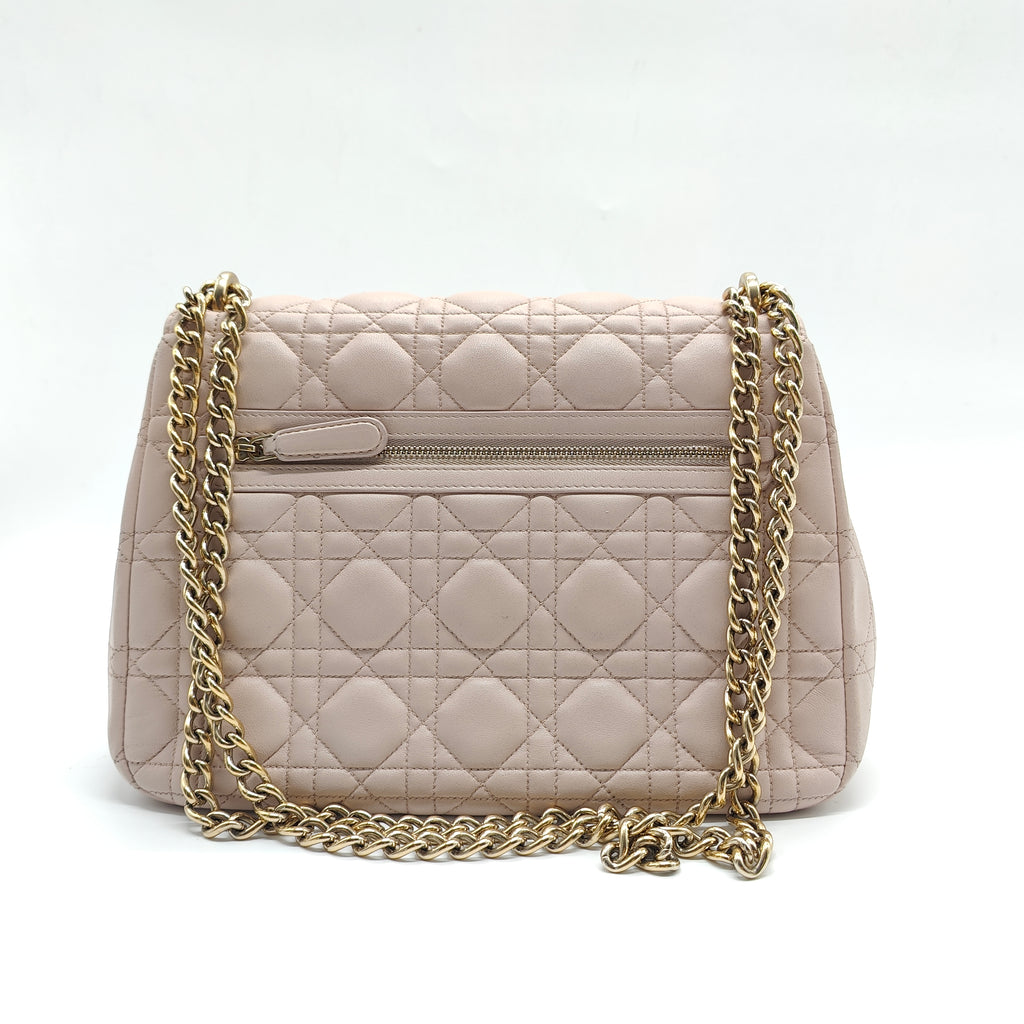 Lambskin Cannage Large Miss Dior Flap Rose Poudre (Copy)