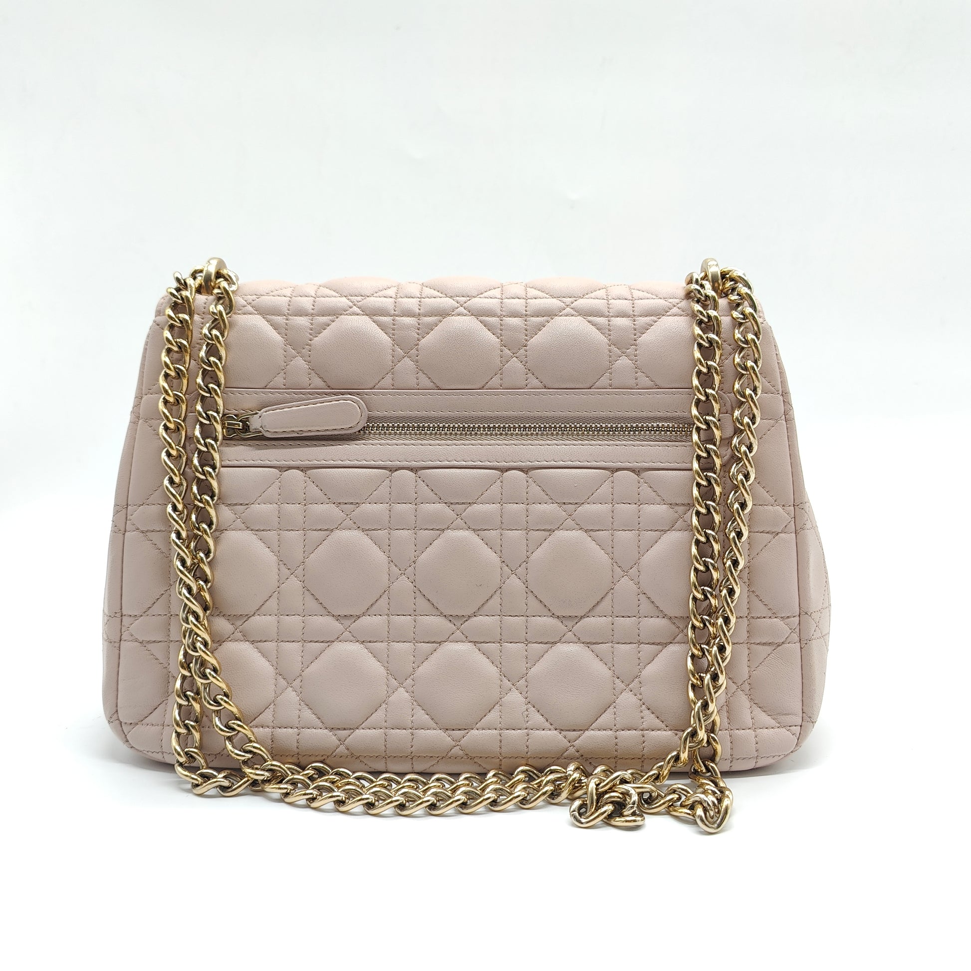 Lambskin Cannage Large Miss Dior Flap Rose Poudre (Copy)