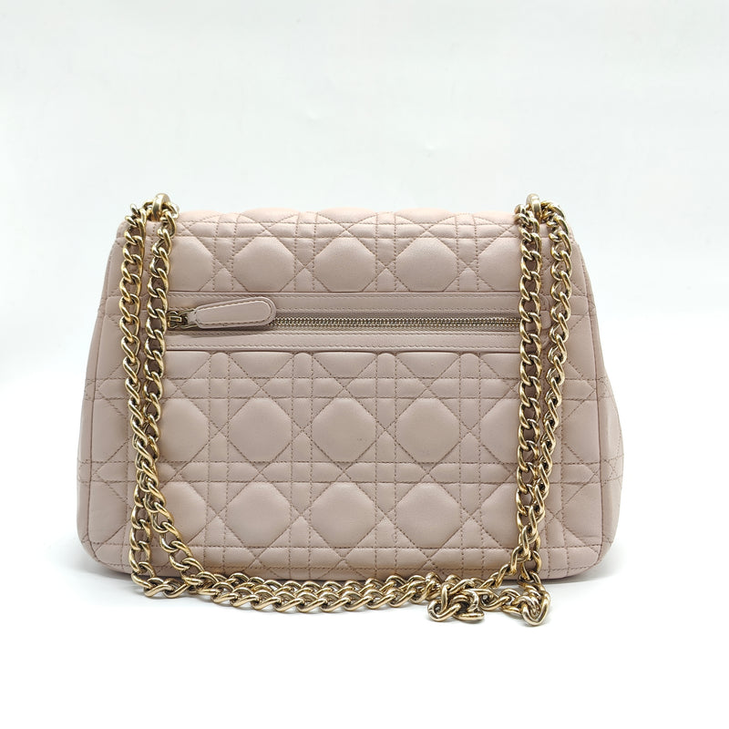 Lambskin Cannage Large Miss Dior Flap Rose Poudre (Copy)