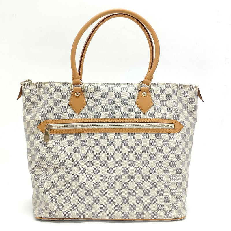 Damier Azur Saleya MM Zip Tote Bag