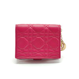 Christian Dior Compact Cannage Pattern Compact Wallet