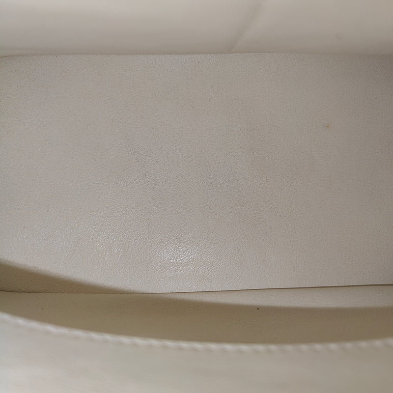 Smooth Calfskin Bi-Color Small Be Dior Flap White Black