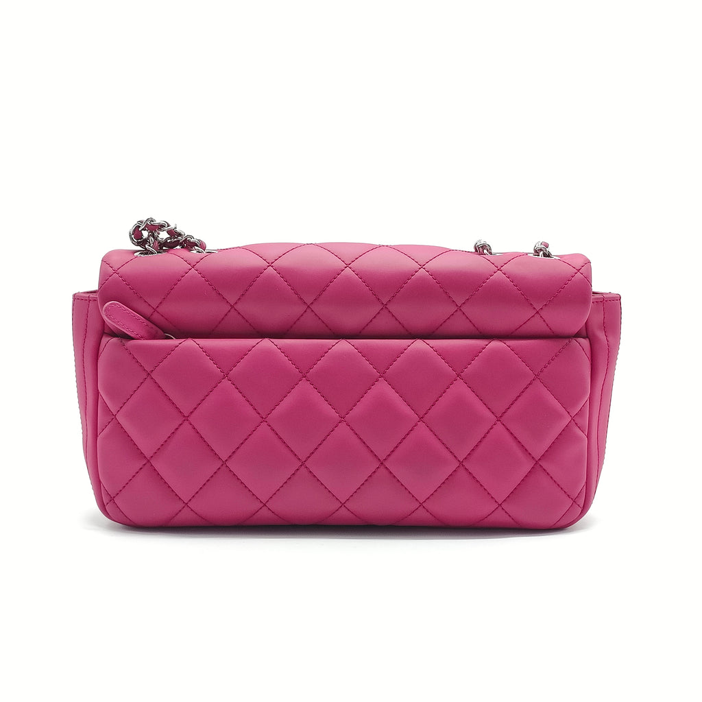 Coco Rain Flap Bag Quilted Rubberized Lambskin Medium