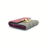 Padlock Flap Wallet GG Coated Canvas and Leather Small