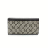 Bow Continental Wallet GG Coated Canvas and Leather