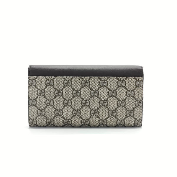 Bow Continental Wallet GG Coated Canvas and Leather