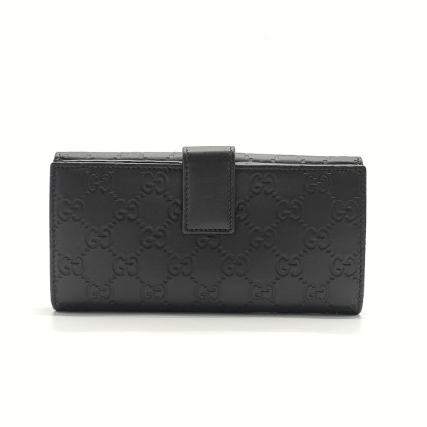 Guccissima Punch Continental Flap Wallet Black