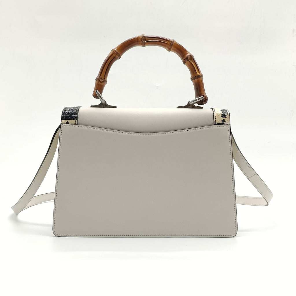 Lilith Top Handle Bag Leather with Snakeskin Small