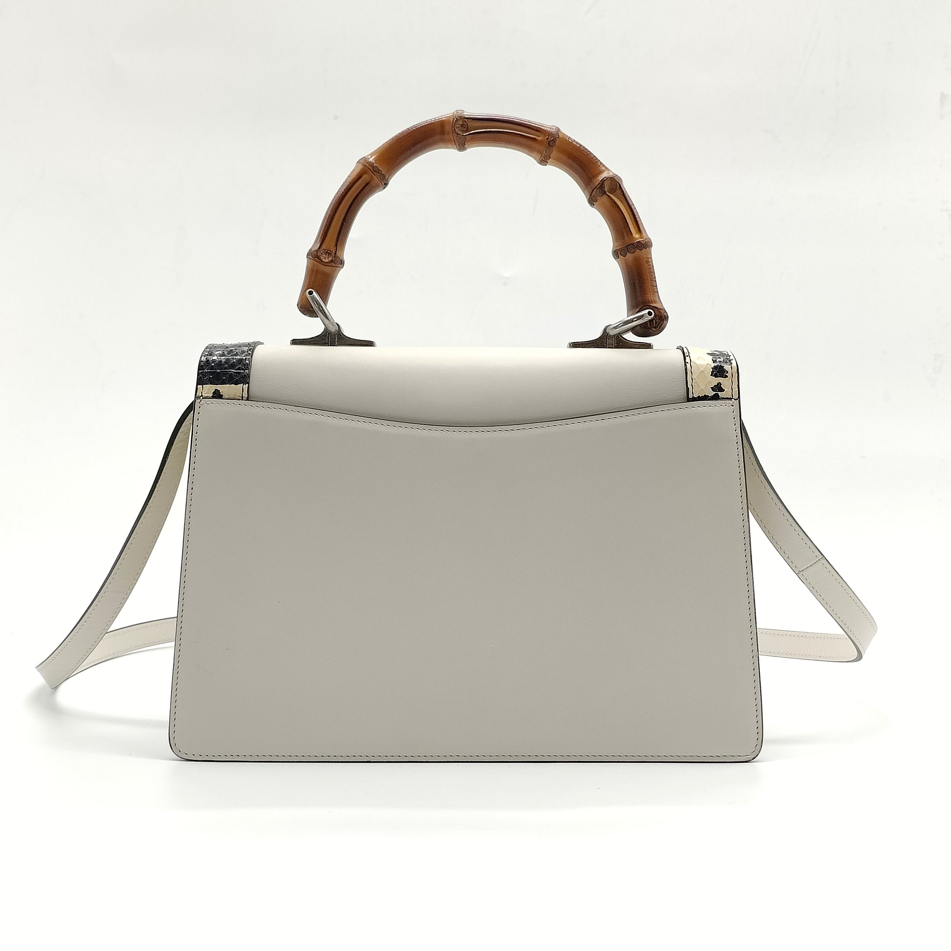 Lilith Top Handle Bag Leather with Snakeskin Small