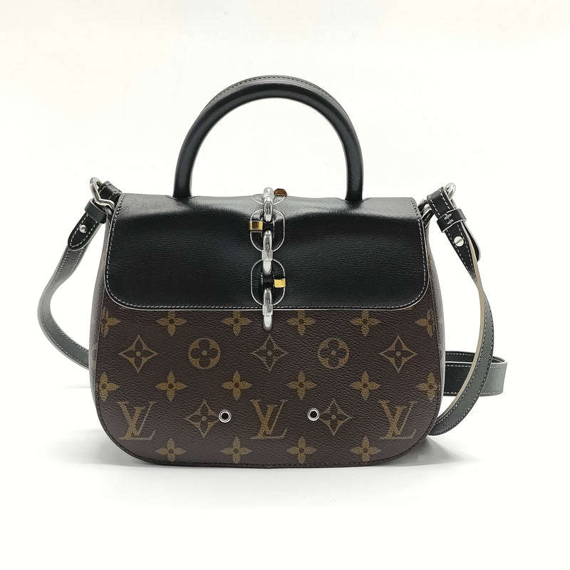 Chain It Handbag Monogram Canvas with Leather PM