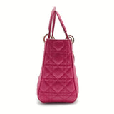 Christian Dior  Lambskin Cannage Medium Lady Dior Pink