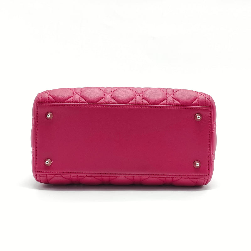 Christian Dior  Lambskin Cannage Medium Lady Dior Pink