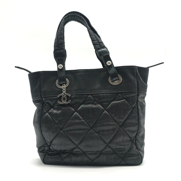 Chanel Biarritz Tote Quilted Coated Canvas Small