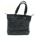 Chanel Biarritz Tote Quilted Coated Canvas Small