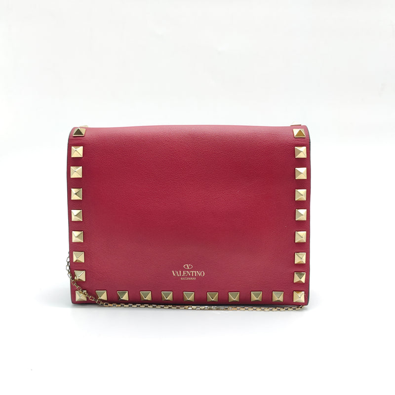 Rockstud Flip Lock Flap Bag Leather Small