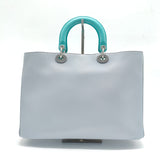 Grey/Blue Leather Lady Dior Tote