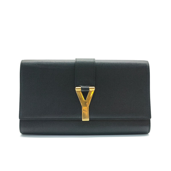 Textured Calfskin Classic Y Ligne Clutch