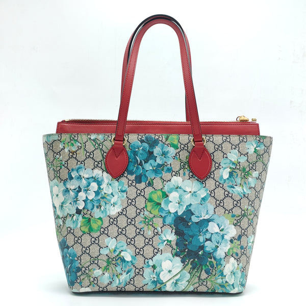 Linea A Zip Tote Blooms Print GG Coated Canvas Medium