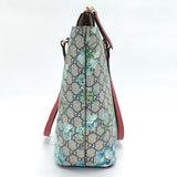 Linea A Zip Tote Blooms Print GG Coated Canvas Medium