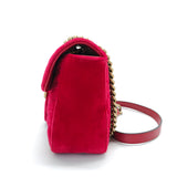 GG Marmont Flap Bag Matelasse Velvet Small