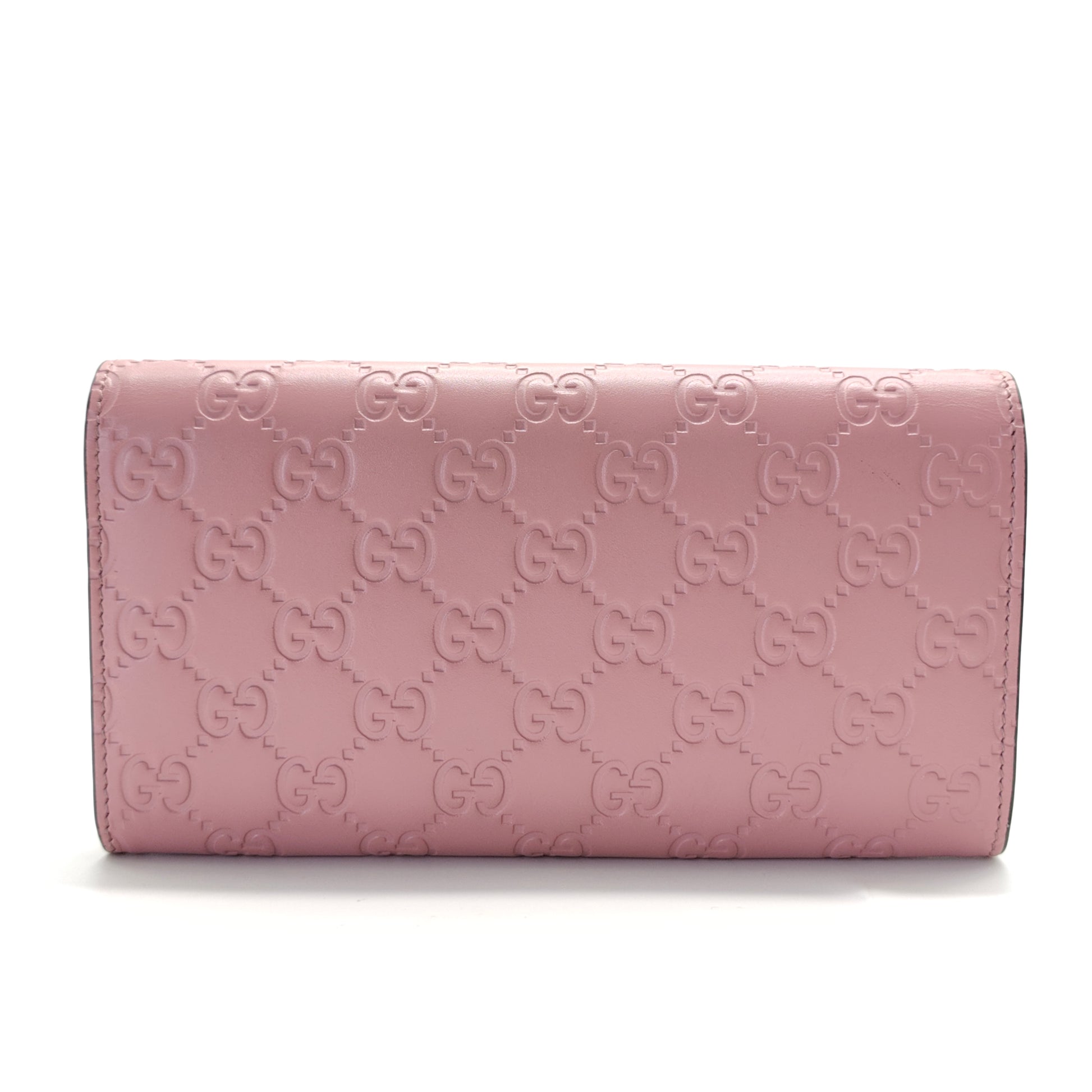 Guccissima Signature Icon Continental Wallet Carmine Rose